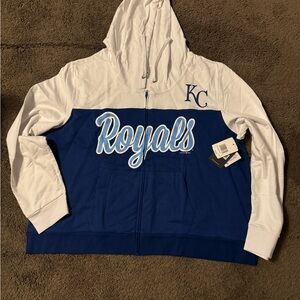 New Era Blue and White Hoodie